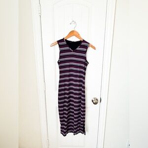 Daniela Corte Bodycon Striped Midi Dress Size Small